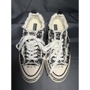 xVESSEL G.O.P. "Peace by Piece" Low-Top Sneakers - Black/White - Size 9.5M / 10W